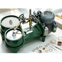 Équipement de lapidaire professionnel avec deux disques à vitesse variable pour le taillage des pierres précieuses et le lissage des surfaces
