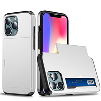 Étui portefeuille 2-en-1 pour iPhone 14/15/16/17/18/PROMAX - Charge sans fil et antichoc TPU+PC avec porte-cartes intégré