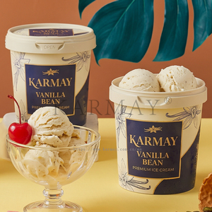 Vaso de Plástico para Helado de 250 ml, Contenedor Redondo para Alimentos con Tapa, Empaque Personalizado Impreso para Postres Congelados - Product Image 6