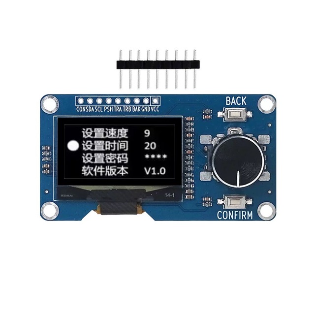 1.3-inch 0.96-inch OLED Display with EC11 Rotary Encoder Combination Module IIC Interface