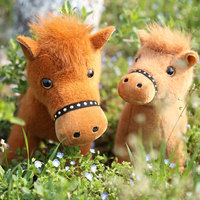 Peluche Cheval Blanc Créative Articulée Super Douce avec Doublure en Maille, Lavable, Technique de Confection, Poupée Animal du Zodiaque