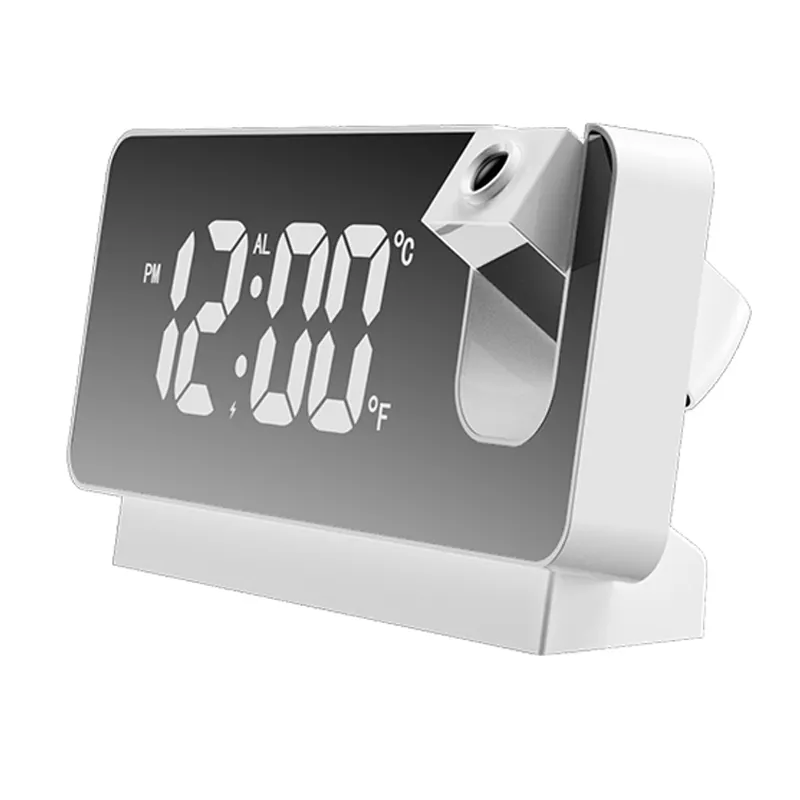 Fullwill Digital Calender Clock with Milliseconds Alarm Digit Clock Projector for Sale Desk Clocks LED Projection Display Modern