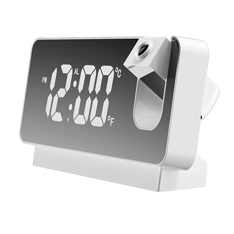 Fullwill Digital Calender Clock with Milliseconds Alarm Digit Clock Projector for Sale Desk Clocks LED Projection Display Modern