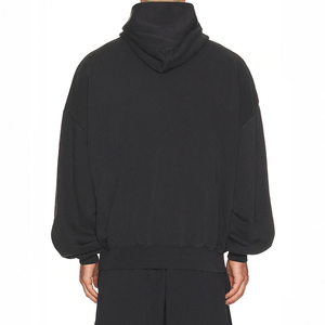 Sweat-shirt à capuche en molleton de coton personnalisé avec logo imprimé, coupe ample, conçu par le fabricant - Product Image 4