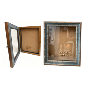 Boîte de présentation <span class=keywords><strong>rustique</strong></span> en bois pour souvenirs de mariage, cadre vintage pour épingles, fleurs DIY, bibelots, cadeau fête des Mères - Product Image 1