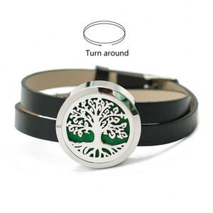 Bracciale Unisex in Acciaio Inox da 30mm con Diffusore di Oli Essenziali e Cinturino in Pelle PU, Gioiello Regalo - Product Image 4