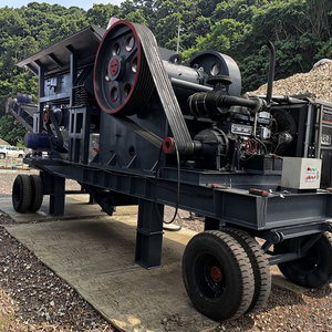 China Brand New PE400X600 Mobiler Diesel-Backen brecher mit Band förderer Rock <span class=keywords><strong>Jaw</strong></span> <span class=keywords><strong>Crusher</strong></span> Granit-Kalkstein-Backen brecher - Product Image 1