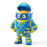 Nouveau design, seau à popcorn personnalisé en ABS en forme de casque, bol à popcorn avec couvercles, conteneur à popcorn de 32 oz pour le cinéma