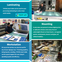 Plastifieuse pneumatique TIFFAN 1300mm 2500mm Large format Table intelligente Applicateur à plat Machine à plastifier
