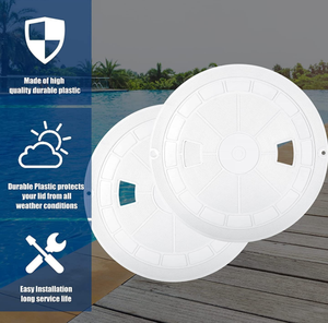 Couverture de <span class=keywords><strong>skimmer</strong></span> de piscine SPX1070C blanche, couvercle de remplacement compatible avec les pièces de <span class=keywords><strong>skimmer</strong></span> de piscine <span class=keywords><strong>Hayward</strong></span> Sta-Rite - Product Image 2