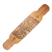 KOSTON Pont Longboard en bambou personnalisé mélangé en fibre de verre Illusion pour la danse