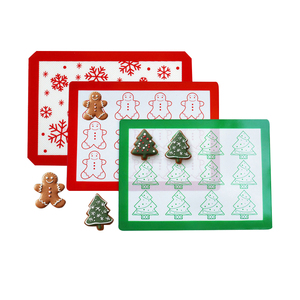 Factory New Design Christmas Printed <b>Silicone</b> <b>Baking</b> Mat Thickened High-temperature Resistant Non-stick <b>Baking</b> Mat for Cookies - Product Image 1