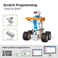 Jouets robots programmables Makerzoid Super bot 26-en-1, voitures RC STEM, jouets robots de codage contrôlables par application pour garçons et filles de 6 ans et plus