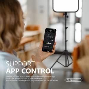 NEEWER 18.3 pouces 360 couleur RVB LED panneau de lumière vidéo avec APP contrôle pour le jeu YouTube Zoom <span class=keywords><strong>Photographye</strong></span> Zoom P - Product Image 2