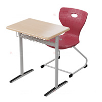 Nouvelle salle de classe d'école en bois ergonomique moderne Standard salle de formation étudiant étude bureau et chaise simples