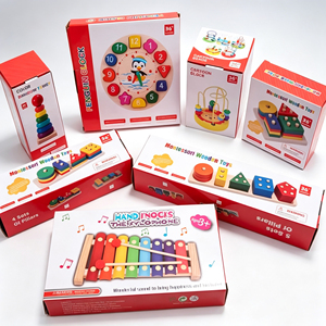 Grandi Offerte: Set di Giocattoli in Legno Combinabili <span class=keywords><strong>Montessori</strong></span>, Puzzle Impilabili, Giochi con Strumenti Musicali, Set Educativi per Bambini - Product Image 1