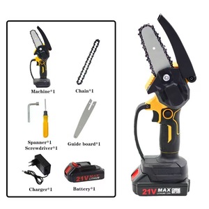 Nouvelle tronçonneuse électrique 21V, 6 pouces, avec réservoir d'huile, haute puissance, <span class=keywords><strong>batterie</strong></span> lithium rechargeable, outil de jardinage et d'abattage domestique - Product Image 1