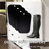 2 paires de formes de maintien pour bottes noires de 10 pouces, épaissies, réglables en taille, en plastique, pour femmes et hommes
