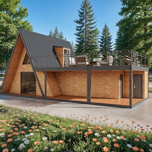 Maisons préfabriquées modulaires mobiles résistantes au vent et imperméables, maisons préfabriquées pour dormir, <span class=keywords><strong>maison</strong></span>-conteneur à 2 chambres pour hôtel - Product Image 1