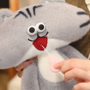 Gato siamés, gato británico de pelo corto, gato blanco y negro, juguete de peluche, juguete magnético de dibujos animados, regalo de cumpleaños para niños - Product Image 3