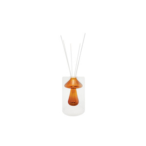 <b>Orange</b> Mushroom Fragrance Diffuser In Glass With Fiber Wood <b>Sticks</b> - Product Image 1