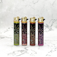 Briquet à roue électrique mince électroplaqué en gros, gravure laser personnalisée, flamme douce rechargeable, cadeau portable, livraison légale DG aux États-Unis