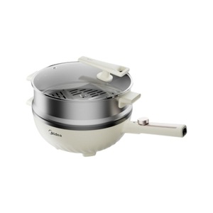 Poêle électrique Midea 4,1-6L, revêtement antiadhésif, couleur laiteuse, cuisinière multifonctionnelle pour usage domestique - Product Image 2