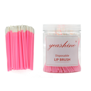 100 Uds. Cepillo de labios hueco de un solo <span class=keywords><strong>uso</strong></span>, aplicadores de lápiz labial de pelo de nailon, varitas de lápiz labial de <span class=keywords><strong>maquillaje</strong></span> desechables, cepillo de labios desechable - Product Image 1