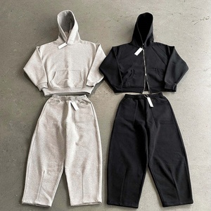 Ensemble de vêtements de sport pour hommes, sweat-shirts à capuche et pantalons de survêtement décontractés de rue, personnalisés, automne, manches longues - Product Image 3