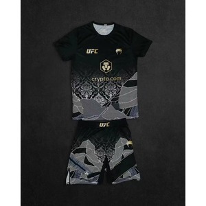 Nouvel ensemble d'entraînement transfrontalier pour enfants : T-shirt à manches courtes et <span class=keywords><strong>short</strong></span> de combat UFC, <span class=keywords><strong>boxe</strong></span>, Muay Thai pour la gym - Product Image 4