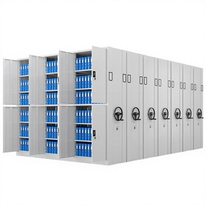 Armadio <span class=keywords><strong>Archivio</strong></span> Intelligente Compatto e Densamente Componibile in Acciaio con Manovella Elettrica per Ufficio - Product Image 1