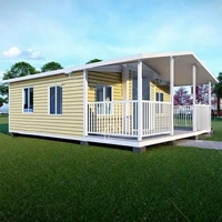 Maison conteneur extensible durable de 20 pieds ou 40 pieds, 2 chambres, préfabriquée, modulaire, avec balcon, à double étage, en kit, pour bureau à domicile