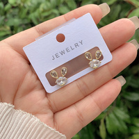 Nouvelles dames à la mode cuivre plaqué or 18 carats diamant intégré Animal anneau Style boucles d'oreilles multi-style cadeau pour un usage quotidien