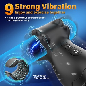 Jouet <span class=keywords><strong>vibrant</strong></span> 2-en-1 pour hommes avec 9 modes de stimulation et vibrations, stimulateur de gland pour plaisir masculin, avec application, stimulateur pénien tentaculaire 360° ° Formation terminée - Product Image 4