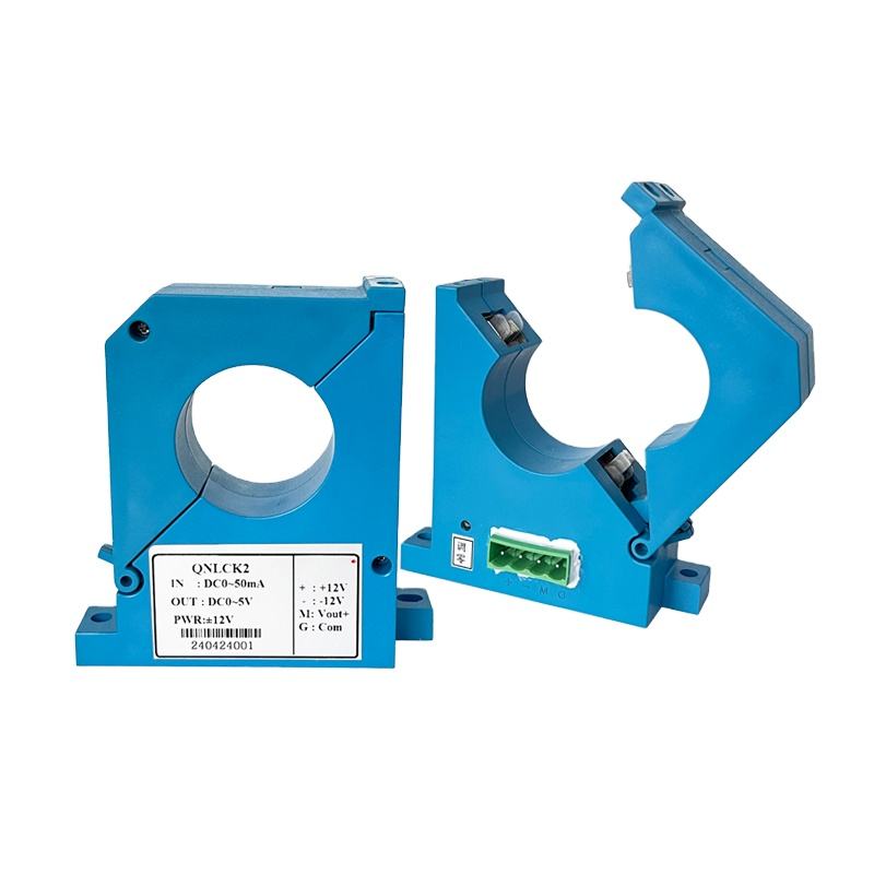 DC Leakage Current Sensor Hall Effect QNLCK2 100mA 300mA 500mA 1A 5V 4-20mA RS485 Clamp Ct Transformer Split Current Transducer