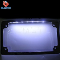 Support de cadre de plaque d'immatriculation à rayon incurvé pour moto, garde-boue arrière avec lumière LED pour Harley Softail Touring Dyna Sport Glide, 4x7 pouces