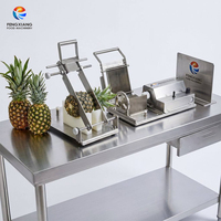 Kleine tot middelgrote ananasverwerkingsinstallatie 300-500kg/uur ananas schil- en snijmachine set voor Maleisische fruitfabriek
