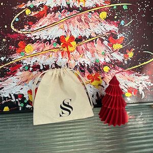 Factory Wholesale Small Organic Cotton <b>Drawstring</b> <b>Bag</b> Eco Friendly Dust <b>Bag</b> With Double Strings - Product Image 5