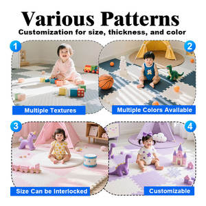 Alfombra de juego para niños, gruesa y entrelazada, alfombra de gateo para bebés, alfombra de tatami sin formaldehído - Product Image 2