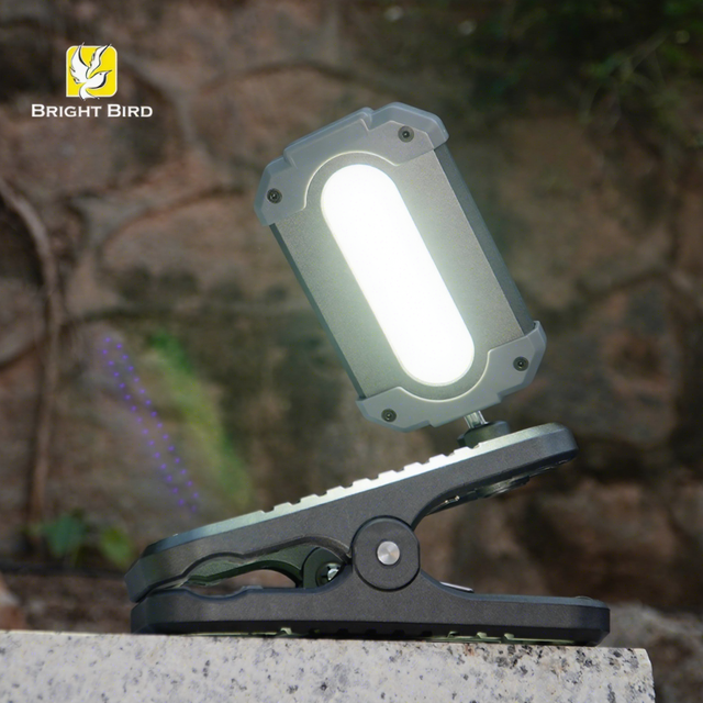 Portable Rechargeable LED Work Light Spotlight Waterproof Magnetic Worklight with Hook Clip DC Power Supply Hood Work Light