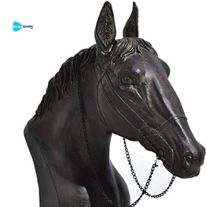 घर के सजावट टेबल गहने कांस्य पशु हैंडक्राफ्ट्स कास्टिंग मॉडल घोड़े की सिर प्रतिमा - Product Image 1