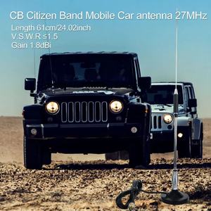 Antenne mobile CB pour voiture, longueur 61 cm/60 cm, 1,8 dB, UHF, montage magnétique, câble coaxial de 5 mètres, gain élevé, pliable, 2782/2732 - Product Image 5