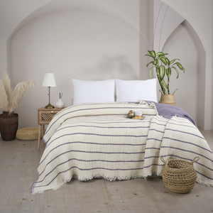 Couvre-lit en mousseline de coton 100% super doux, tissé quatre saisons, 7 couches de gaze, certifié Oeko-Tex, écologique, lavable en machine, turc - Product Image 1
