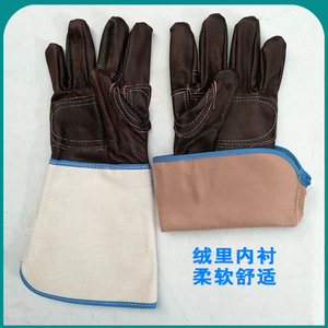 Gants de soudage innovants avec paume en cuir renforcée, doublure en daim pour le pouce, pour l'industrie de la construction - Product Image 4