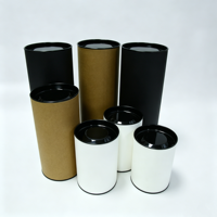 Emballage en tube de papier pour thé Borshine biodégradable et recyclable, hermétique, avec laminage mat, papier C2S/Art, options d'impression personnalisées