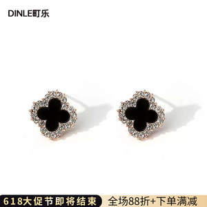 ต่างหูแบบติดหูรูปใบโคลเวอร์สี่แฉก DINLE ทำจากไทเทเนียมอัลลอยด์ เหมาะสำหรับใส่ทุกวัน - Product Image 4