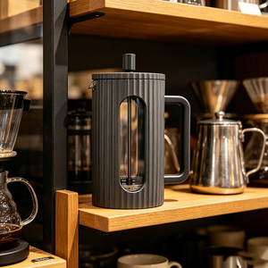Nuevo Set de <span class=keywords><strong>Cafetera</strong></span> Francesa con Funda de Plástico, Prensa Francesa con Vaso de Vidrio Borosilicato Resistente al Calor y Tazas de Café - Product Image 1