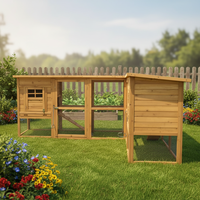 SDC019 Grande Cage à Poules Extérieure en Bois, Vente en Gros, Meuble Poulailler pour Animaux de Compagnie, Style Animal Imprimé