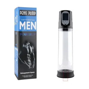 Layar Digital pelatih pembesar Penis isi ulang cangkir LCD spa USB masturbasi LED pelatih penis untuk pria
