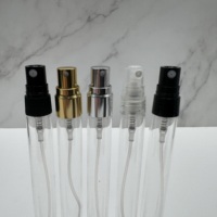 Vente en gros de flacons de parfum en verre cylindriques de 10 ml avec pulvérisateur à pompe, petits flacons d'échantillon miniatures